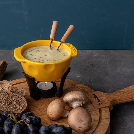 Boska Set à fondue Mini Cheesy - Pour fondue au fromage et sauce - 300 ml - Récipient à fondue lavable au lave-vaisselle