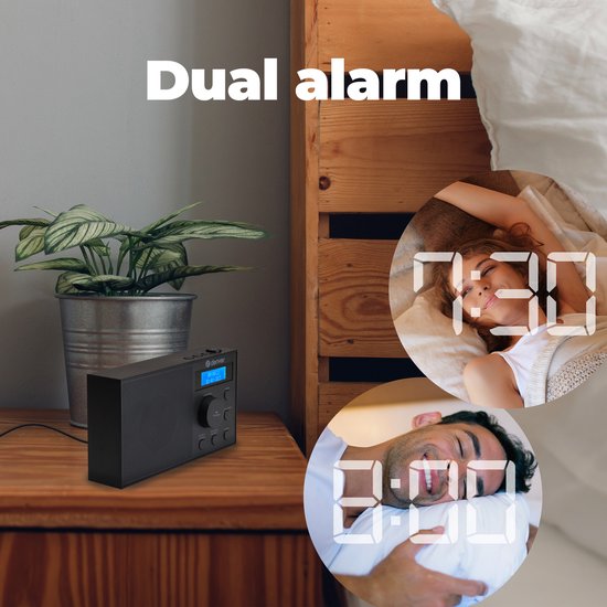 Denver DAB Radio - Radio DAB+/ FM - 40 stations préréglées - Radio-réveil - DAB51B