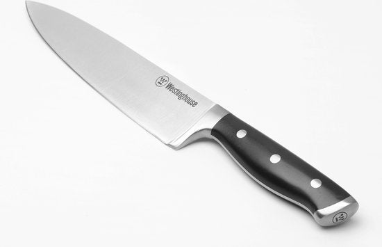 Couteau de chef Westinghouse - Couteau de cuisine professionnel - acier inoxydable - 20 cm - Noir