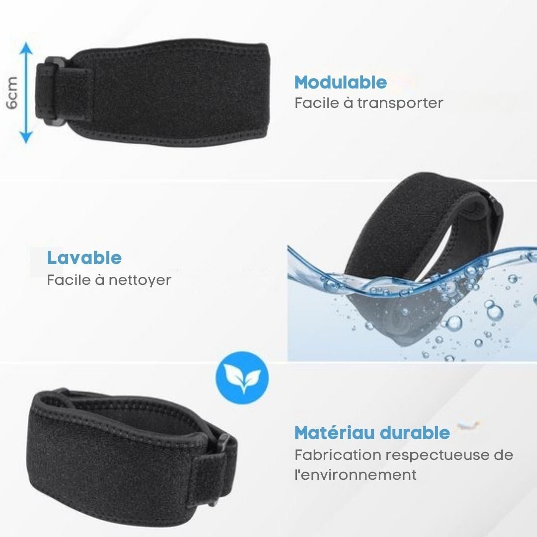 Attelle de coude Nuvance - Taille unique - Attelle de bras - Attelles de coude - Flexible - Noir