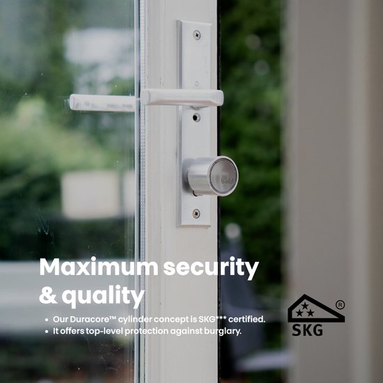 Cylindre Bold - Bold Smart Lock SX-65- Serrure de porte mince - acier inoxydable - Argenté