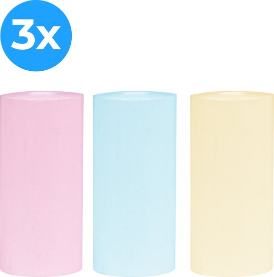 Nuvance - Rouleaux pour mini imprimantes - 3 pièces - Rouleaux de couleur pour imprimante de poche - Recharges