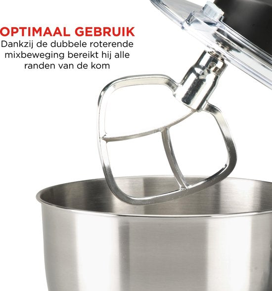 Bourgini Kitchen Chef Plus robot de cuisine - mixeur de cuisine - 5.5L - Noir