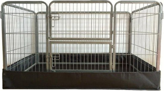 Topmast Puppy Run Playpen Dog Run Excellent + Panneau de toit 125 x 80 x 70 cm Haut + Protection du sol