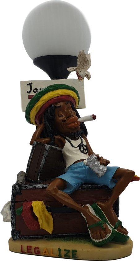 Lampe de Bureau Rasta Weed 33 cm avec Interrupteur - Accessoires Drôles Reggae Rastafari