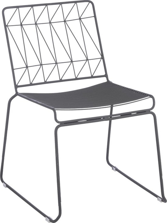 Mica Decorations Chaise de jardin Bueno - L53 x L55 x H77 cm - Gris