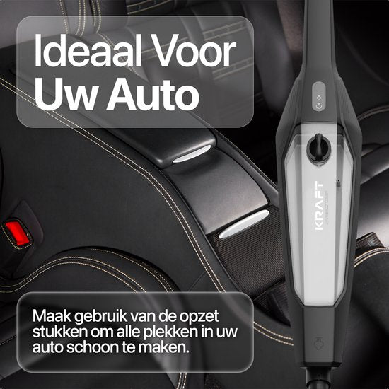KRAFT Nettoyeur à vapeur - Nettoyeur de taches - Nettoyeur à vapeur portatif - 10 accessoires et 2 chiffons à vapeur