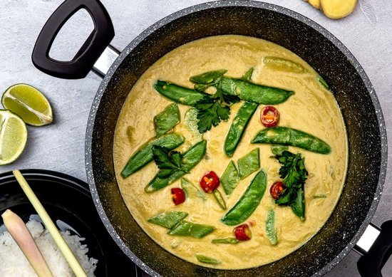 Casserole Westinghouse - Ø 24 cm - Induction - Sans PFOA - Couvercle inclus - Marbre noir