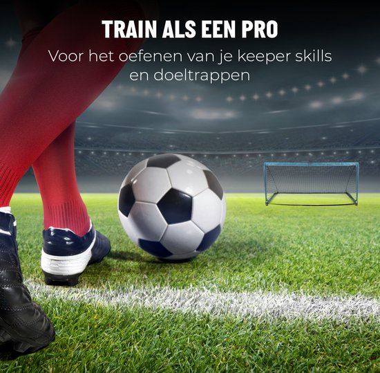 But de football Umbro - But de football 200 x 100 x 100 cm - Grand but de football 1.5KG - Facile à déplacer - Jouet d'extérieur pour enfants et adultes - But d'entraînement au football - Métal - Bleu