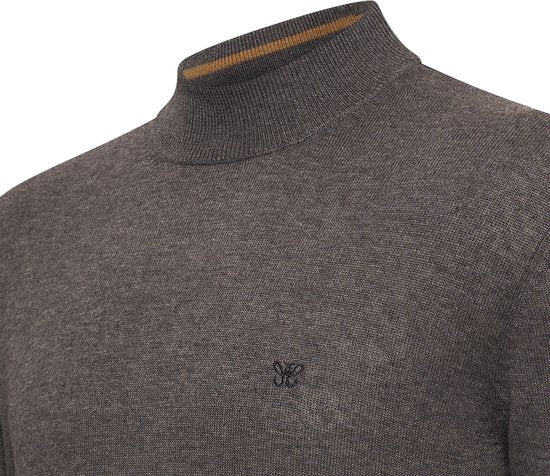 Cappuccino Italia - Pull Novara col roulé pour homme - Gris - Taille M