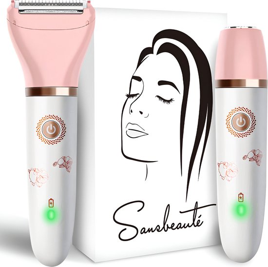 Sansbeauté® 2-in-1 Ladyshave - électrique - pour le visage, les aisselles et les jambes - rechargeable par USB