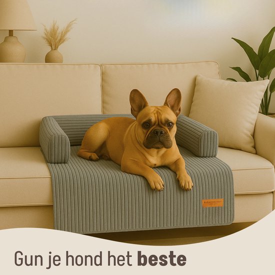 By Cee Cee Original Dog Rug Bench - Panier pour chien - Premium - Entièrement zippé - Tissu côtelé - Gris foncé - 90x90 - Taille M