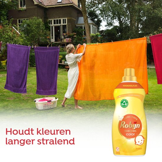 Robijn Klein & Krachtig Collections Color Zwitsal Détergent liquide 34 lavages