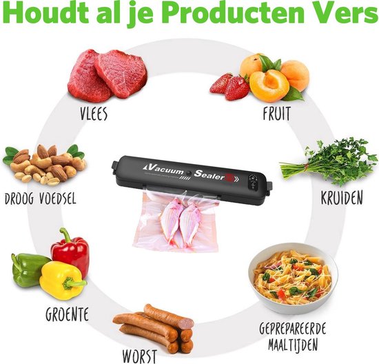 BestHome Machine à emballer sous vide - Avec 15 sacs sous vide - Pour tous types d'aliments
