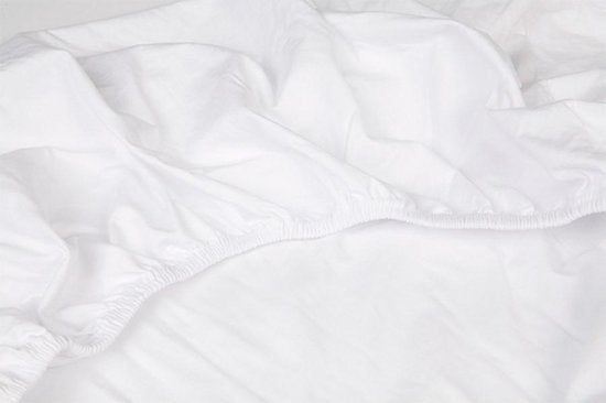 Kayori Shizu Topper drap-housse Jersey - 180x200-220cm - Epaisseur du matelas 12 cm - Coton biologique - Blanc