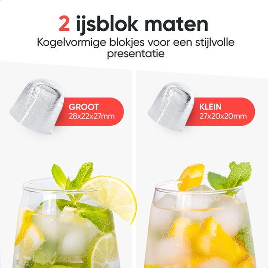 Kitchenwell Machine à glaçons - 1.3L - Machine à glaçons avec cuillère à glace - 12kg/24 heures - Fonction auto-nettoyante - Portable - Noir