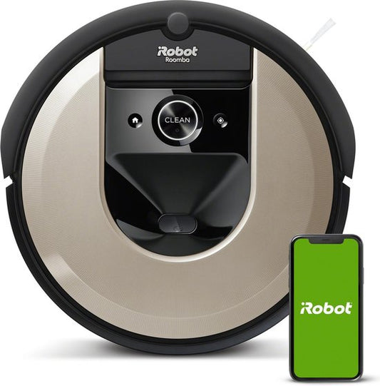Aspirateur robot iRobot Roomba i6 - Navigation intelligente - Commande vocale - Beige/Noir
