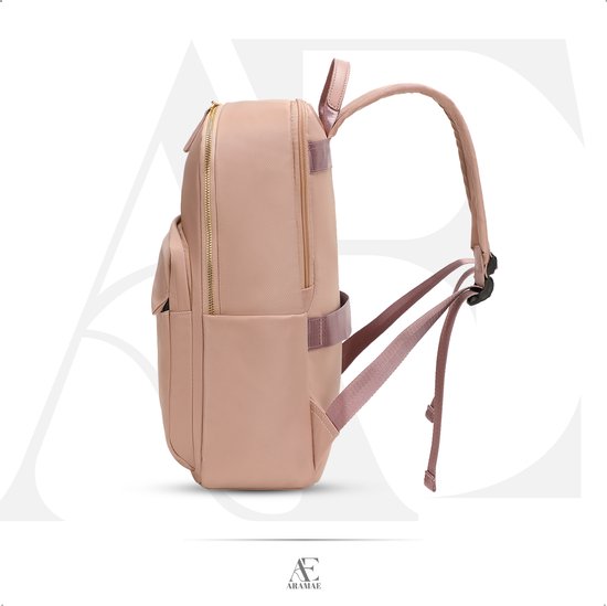 aramae® - Sac à dos femme - Sac à dos femme - Sac à dos fille - Sacoche pour ordinateur portable 14 pouces - Sac d'école - Sac à dos rose