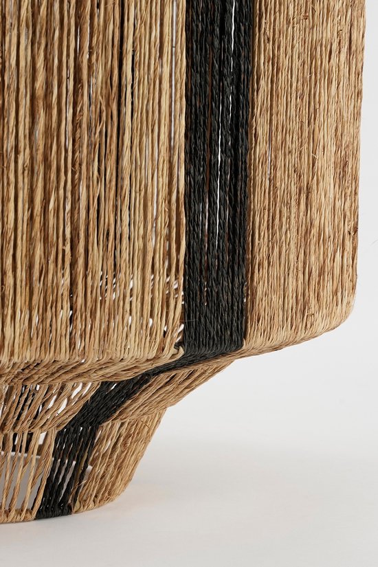 Mica Decorations Lanterne Liliano - H36 x Ø30 cm - Jute - Noir