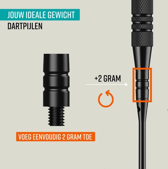 Fléchettes NAPI - 3 Fléchettes (40 pièces) - Fléchettes 23/25 Grammes - Fléchettes en laiton de première qualité - Pointes en acier - Comprend les fléchettes et l'étui.