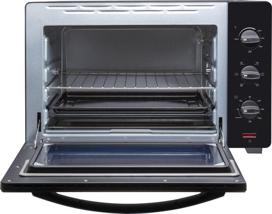 Inventum OV457B - Four à convection encastrable - Plateau tournant - 45 litres - 2000 watts - 6 programmes - Noir