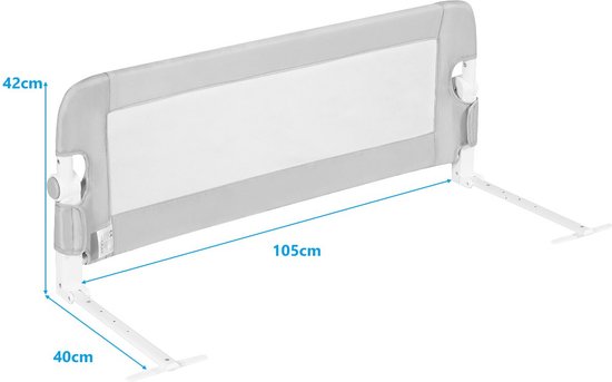 Coast Foldable Bed Rail Safety rails for Toddler Barre de lit 105 x 40 x 42 cm White + Grey