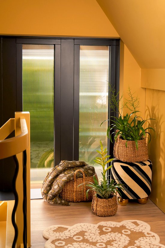 Mica Decorations Panier à plantes - Lot de 3 - H25 x Ø35 cm - Marron