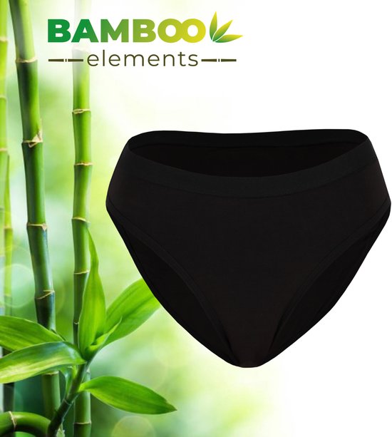 Bamboo Elements - Menstrual Underwear - Slip - Black - Period Underwear - Menstrual Briefs - Underwear Ladies Briefs