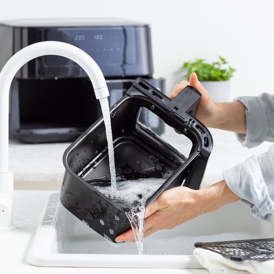 GreenPan - Double airfryer Bistro - 4L+4L - 9 programmes - Affichage digital Led - Arrêt automatique - noir - Sans PFAS