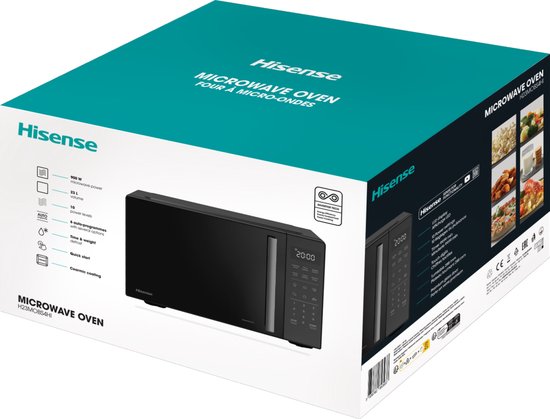 Hisense H23MOBS4HI Noir Four à micro-ondes Solo Comptoir 23 l 900 W