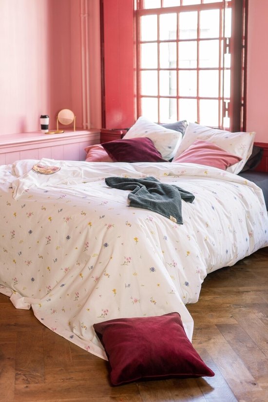 Dindi Home Enveloppe de couette Forever Spring - 200x220 - 100% coton - Blanc