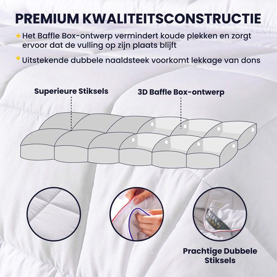 Sleep Comfy Thermo Balance Series - Couette 4 saisons de qualité hôtelière - 140x200 cm - Couette anti-allergique en deux parties - Couette 3 en 1 - Confort et Respirabilité - Couette simple - Couette d'été & Couette d'hiver