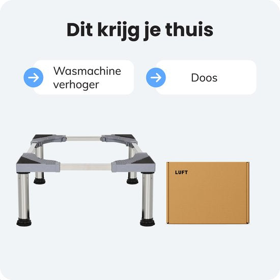 LUFT Rehausseur de lave-linge - Base pour lave-linge - Armoire - Convient pour sèche-linge, réfrigérateur, lave-vaisselle et congélateur - Pour Bosch, Samsung, Miele, AEG, LG, Haier - Réglable