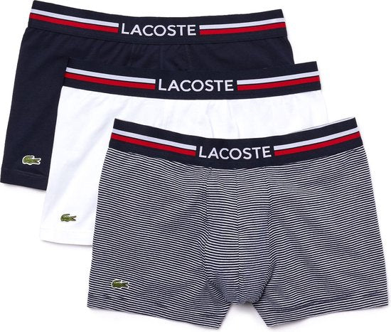 Lot de 3 shorts Lacoste Homme - Bleu marine/blanc/rouge - Taille L