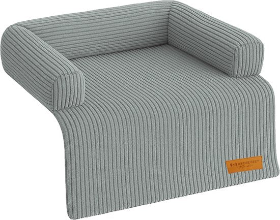 By Cee Cee Original Dog Rug Bench - Panier pour chien - Premium - Entièrement zippé - Tissu côtelé - Gris foncé - 90x90 - Taille M