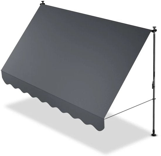 Auvent / store à pinces avec manivelle - Store de balcon kapstadt - 300x120 cm - Gris