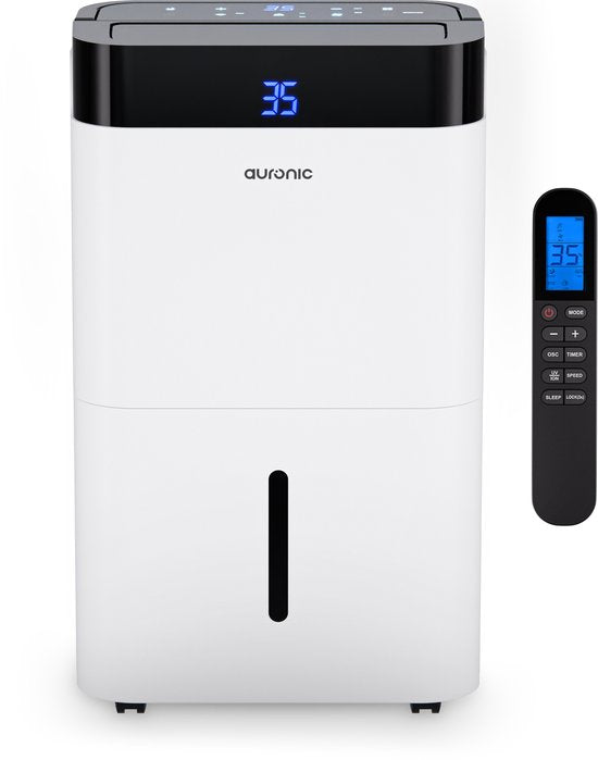Déshumidificateur et purificateur d'air Auronic - Better Plus Series - Déshumidifie 30L par jour - Réservoir d'eau de 5L - Chambre à coucher, salle de bain, salon et bureau - Dévoreur d'humidité pour la maison - Blanc