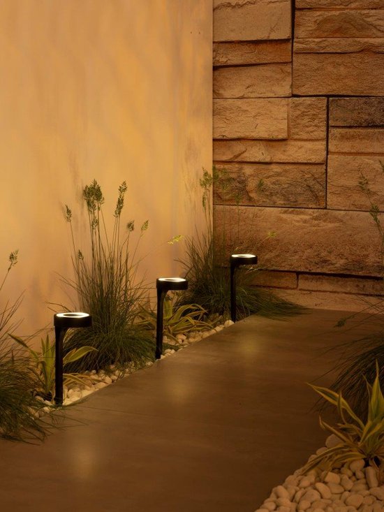 Luxform AYR Orange - Lampes solaires de jardin 2 pièces - LED - Noir