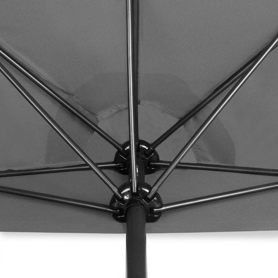 Parasol de balcon - Modèle semi-circulaire - Anthracite