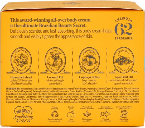 Sol de Janeiro Brazilian Bum Bum Cream - Crème pour le corps avec caféine pour une peau ferme - 240ml