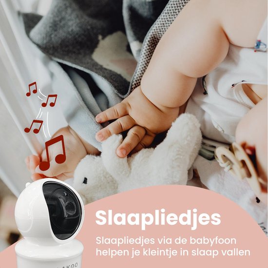 Lakoo PRO 5 Babyphone - avec caméra et écran - 1080p Full HD - Moniteur 5 pouces