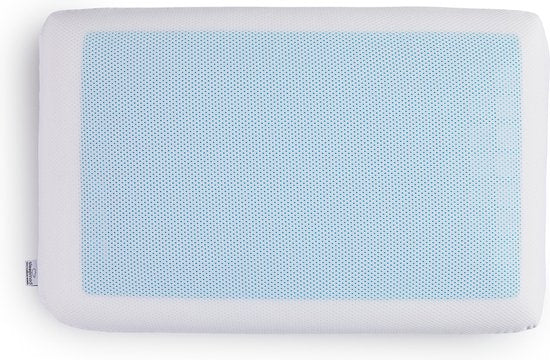 Oreiller réfrigérant SleepMed - 58x38x12 cm - 100% polyester - Blanc