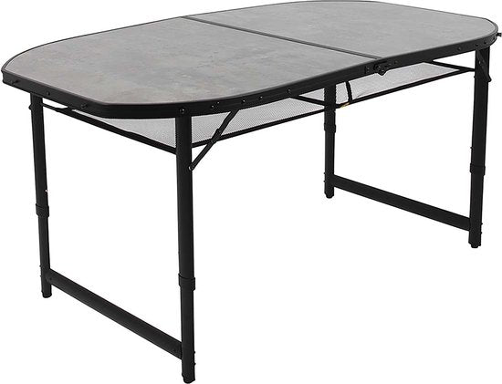 Bo-Camp - Industriel - Table - Northgate - Ovale - Modèle valise - 150x80 cm