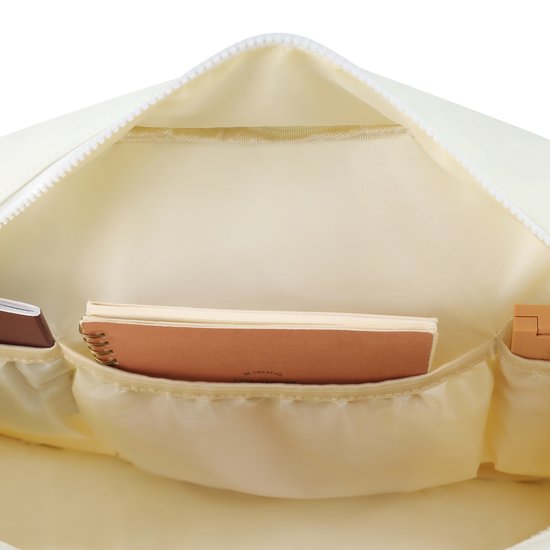 Skycases Weekend Bag - Article personnel - Bagage à main pour Ryanair et Transavia - Imperméable et spacieux - Compartiments intelligents - Idéal pour le voyage et l'usage quotidien - Beige