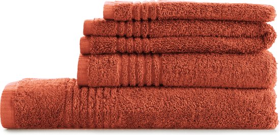 PHLOX Supreme Washcloths 16x21 - set of 6 - Heavyweight 600 g/m2 - Terracotta