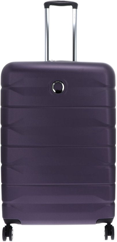 DELSEY PARIS Air Armour 4DR Suitcase Set - 3-Piece Expandable Hardcase Trolley Set with TSA Lock - 55/68/77 cm - Purple