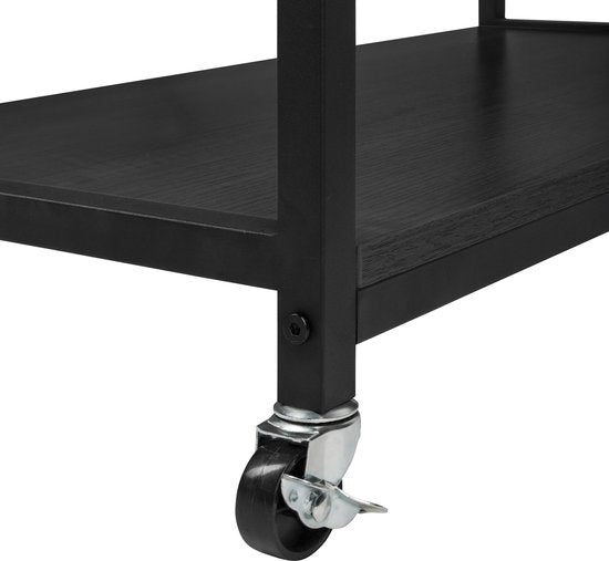 ERRO Chariot de cuisine sur roulettes - étagère de cuisine - armoire de cuisine - 80x40x85cm - noir