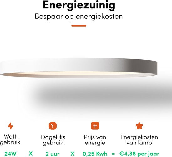 Nolt Plafonnier Dimmable - Eclairage de salle de bain - 24W - ⌀ 30cm - Blanc