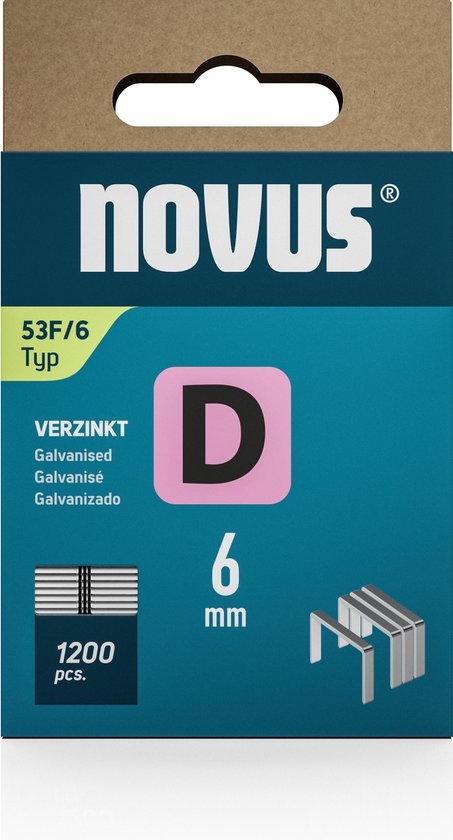Novus Tools 042-0788 Agrafes avec fil plat Type 53F 1200 pièce(s) Dim. (l x l) 6 mm x 11.3 mm