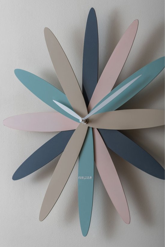Horloge murale Karlsson Bloom - Multicolore - Ø45cm - Horloge murale moderne